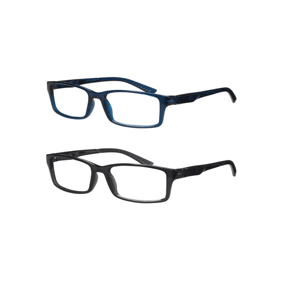Bklyn, Windsor +2.00, Adult, Unisex, Plastic Reading Glasses & Pouches Value Pack , 2 Ea