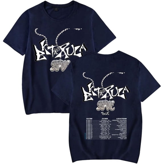 Bktherula T-shirt Trendy And Fashionable Round Neck Hip-hop Short Sleeved Personalized Printed Cool T-shirt