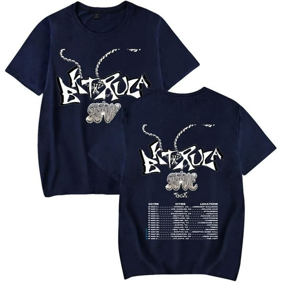 Bktherula Unisex Streetwear Short Sleeve T-Shirts Crewneck Stylish Graphic Tees for Men & Women