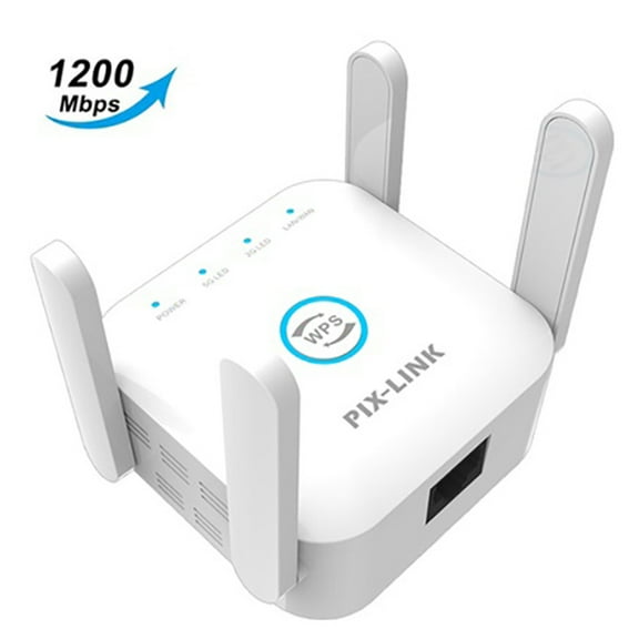 Bkuxy WiFi Extender, 1200Mbps Speed, Covers Up to 1300 Sq.ft, Dual Band WiFi Repeater, WiFi Booster to Extend Range of WiFi Internet Connection