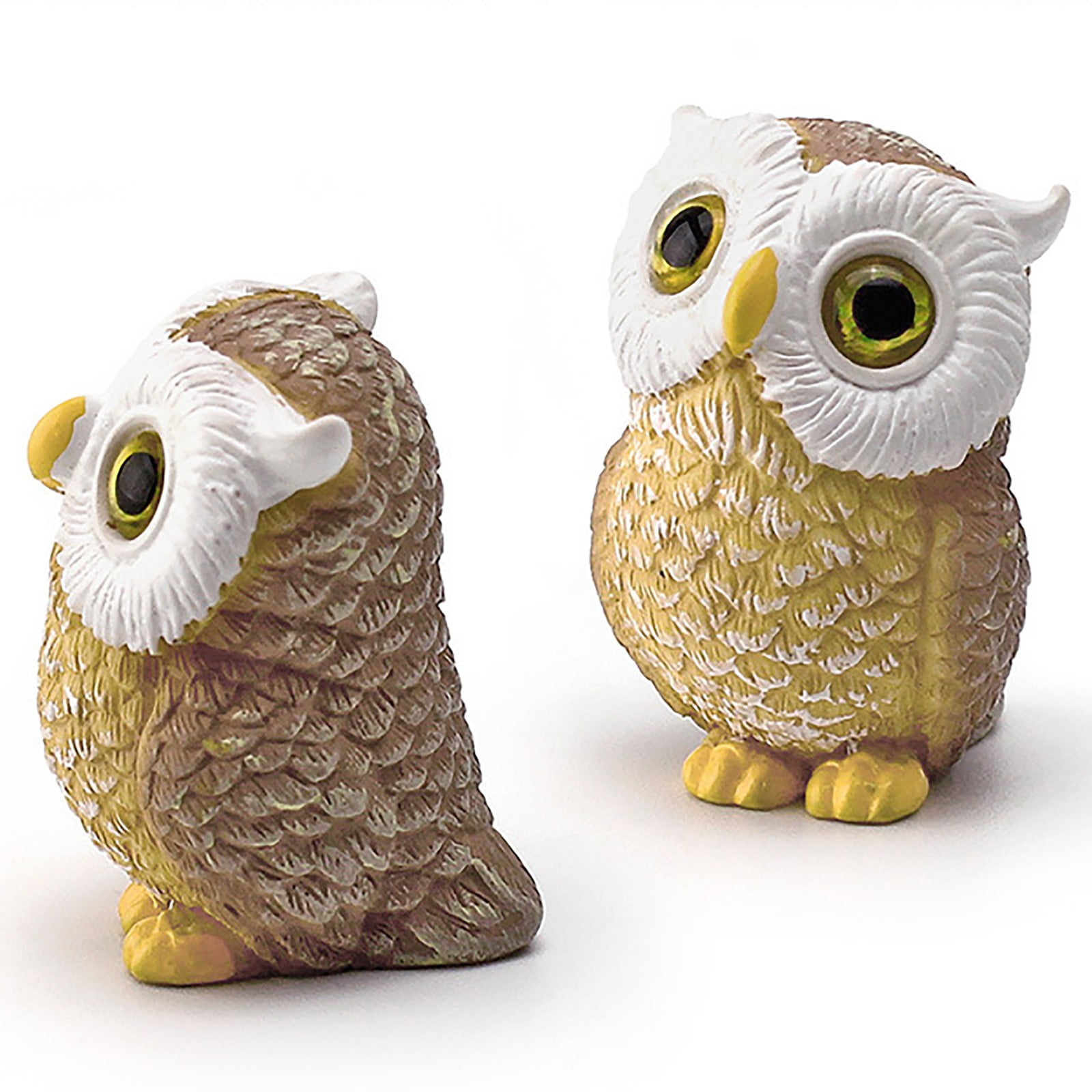 Bl-10107 Gray-Bellied Dark Brown Owl 5G - Resin Mini Owls Set Cute Owl ...