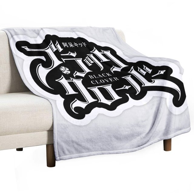 Bl_ack Cl_over Anime Blanket Flannel Boys Girls Lightweight Children