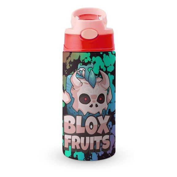 Bl-ox Fruit T-Rex Insulated Stainless Steel Water Bottle with Straw Vacuum Water Tumbler Reusable Leak Proof Cup