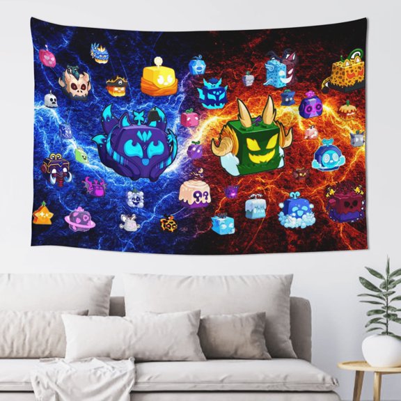 Bl-ox Fruit Tapestry 60 x 40 Wall Hanging Tapestries Art Banner for Bedroom Dorm Living Room Decorate