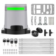 Bl tezeit 1400lb Sliding Gate Opener, Solar Power | WiFi Control | Battery Backup, Rack-Drive Automatic Slide Gate Motor with IR Sensor Remote Complete Kits Solar Panel NOT Included