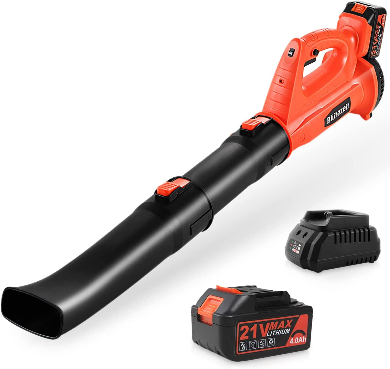 SOYUS Leaf Blower Cordless, 350CFM Electric Leaf Blower with 2x2.0Ah  Batteries and Charger, 2 Variable Speed and Lightweight Handheld Blower for  Lawn