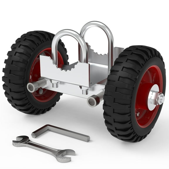 Bltezeit 6-inch Rolling Gate Wheels, Double U-Bolts Heavy Duty Gate Rollers, Sliding Gate Carrier for Metal Tube Gates Driveway Chain Link Fence