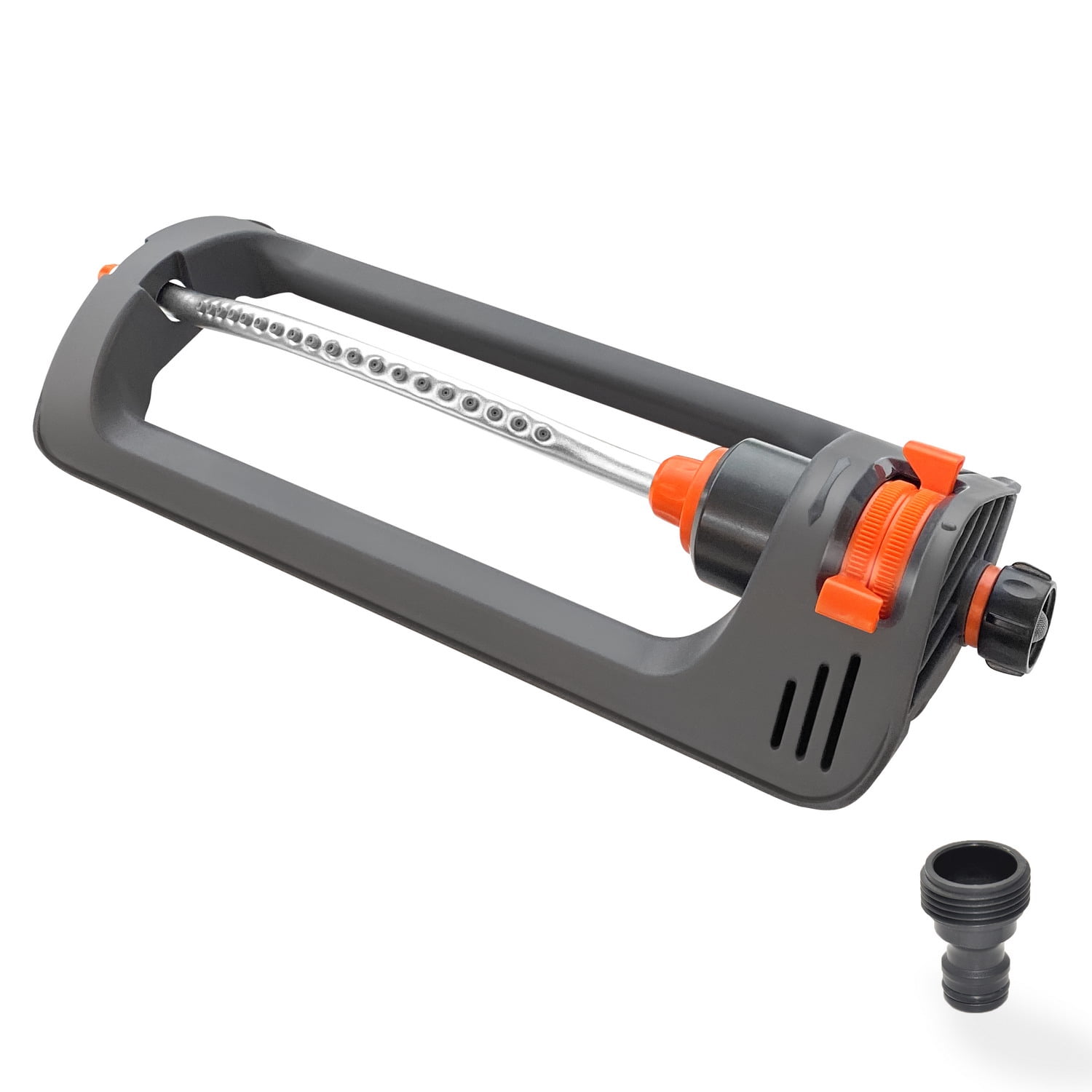 Blütezeit Lawn & Garden Oscillating Sprinkler, Water Sprinkler for Yard 3600 Sq.Ft. Large Area, 180-Degree Adjustable Spray, 19-Hole Nozzle with Quick Connector Lawn Sprinkler