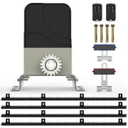 Bl tezeit MJ-300 Sliding Gate Opener with 13.12ft Nylon Gear Racks   900lb Lightweight Gate Motor, Quiet Rack Drive, Remote Controls & Auto-Close Function