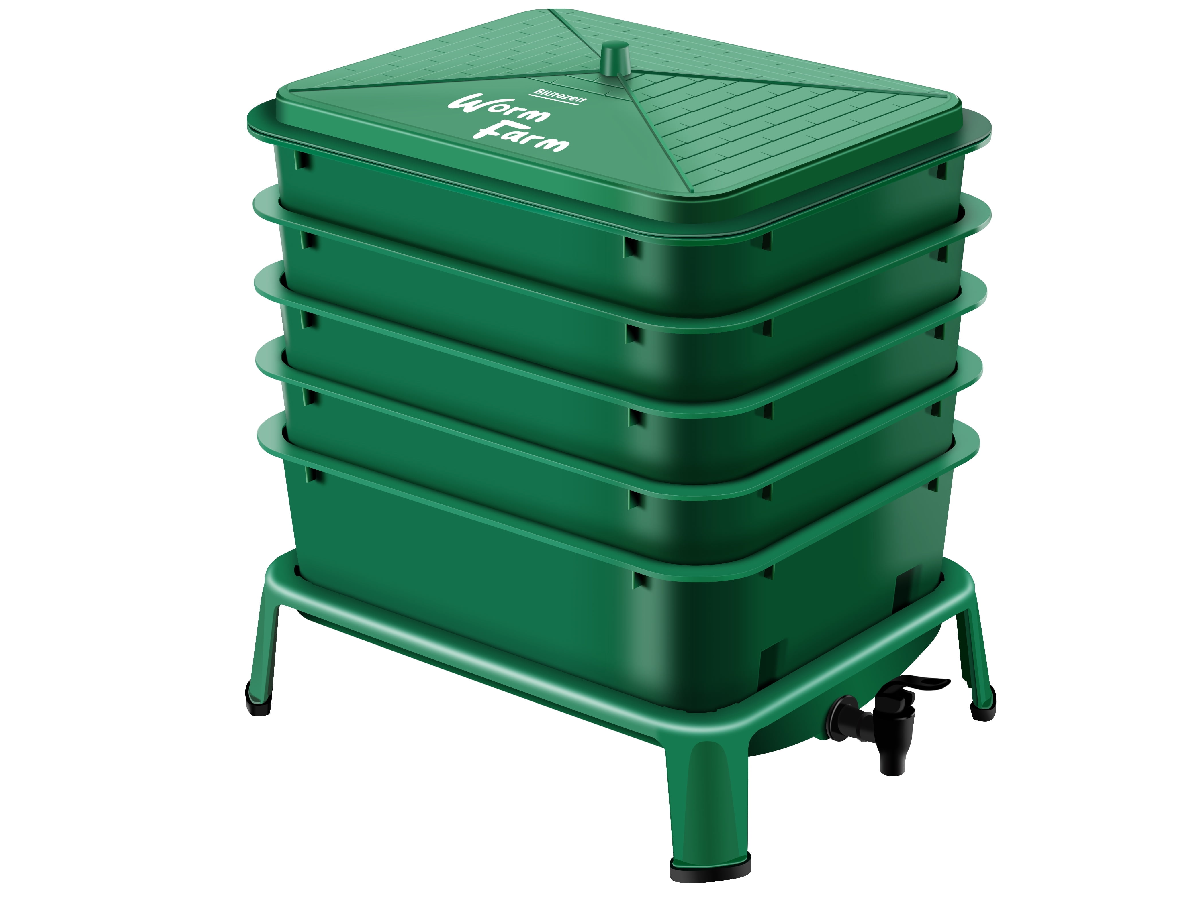 Blütezeit Worm Composter 5Tray, Compost Bin Worm Farm with Complete