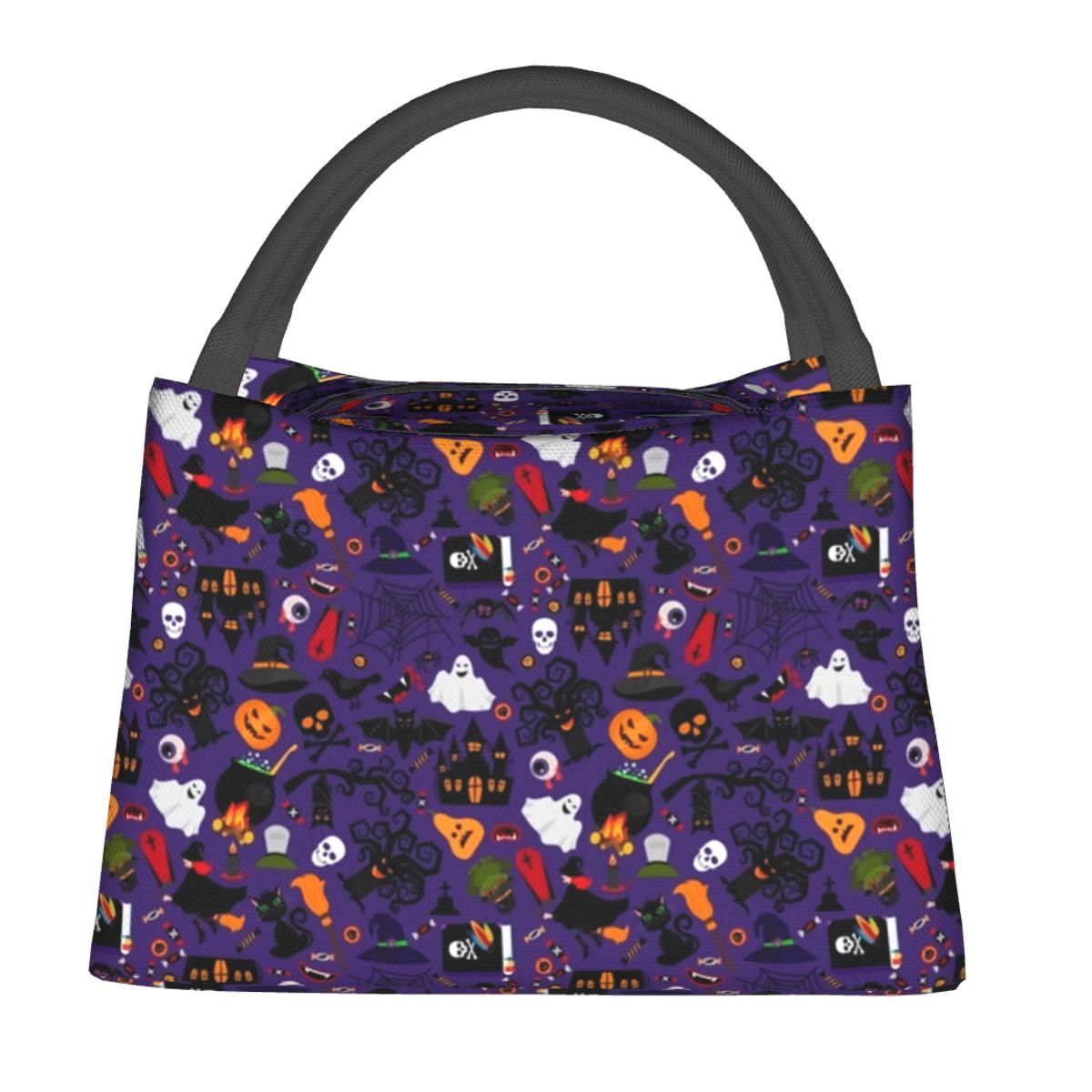 Bl462aaapk Bats Print Lunch Bag Spooky Halloween Funny Lunch Box For ...