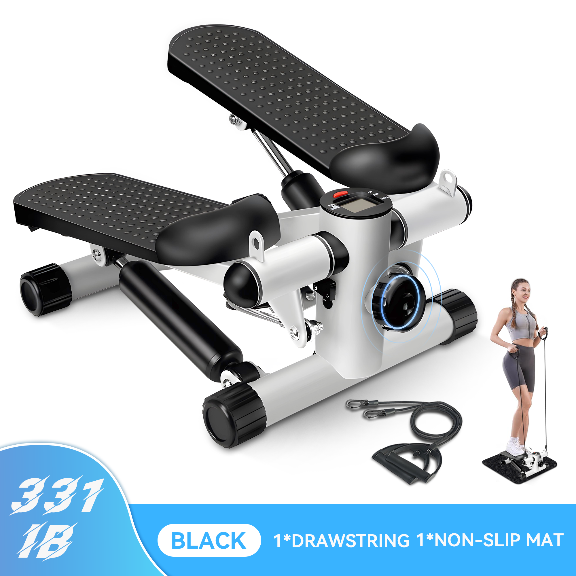 SalonMore Twist Stepper Exercise Equipment, with Handlebar and LCD
