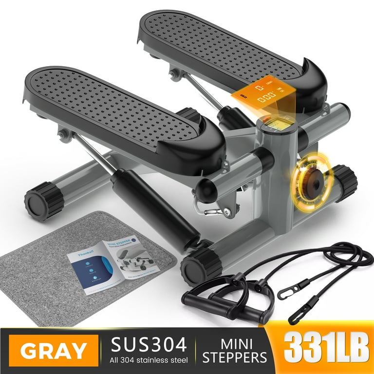 OPMUKIN Mini Stepper for Exercise Stair Steppers Workout at Home with Resistance Bands LCD Monitor Cardio Fitness Equipment Machine with 330LBS Capacity Walmart