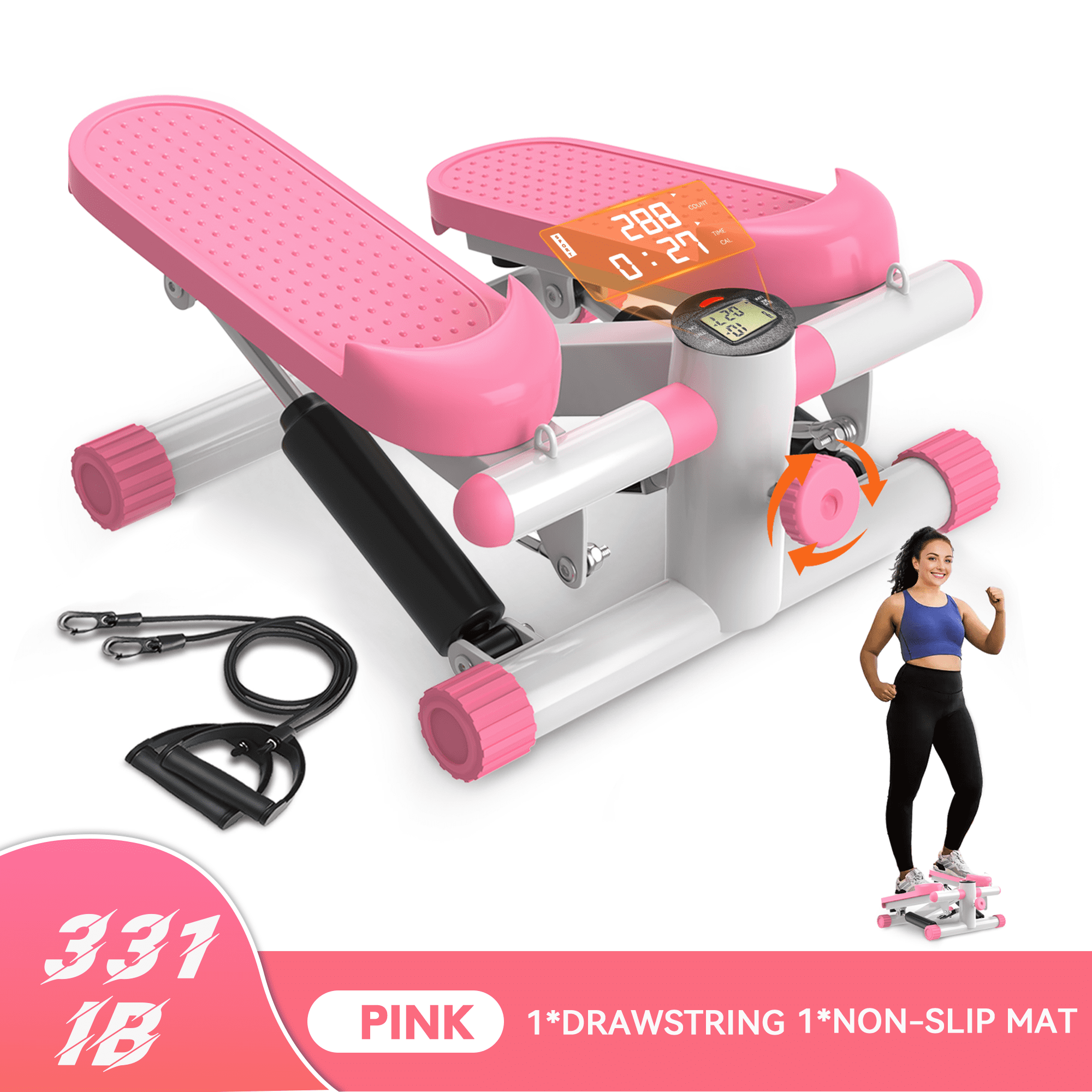 Stamina Mini Stepper with Monitor Low Impact Black and Gray Stepper Great Design for at Home Workouts Step Machines Walmart