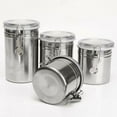 thumbnail image 1 of Bla Current Silver Stainless Airtight Steel Food Storage Jar, 1 of 6