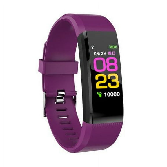 Bla Current Smart Band, Heart Rate Monitor Waterproof Unisex Purple Fitness Tracker, 0.96''