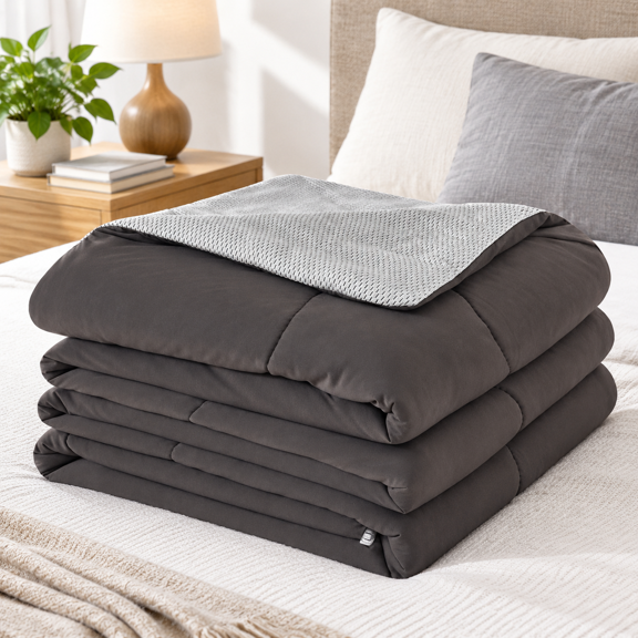 Black 02 Super King 96" x 120" Cool Summer Comforter for Hot Sleepers