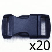 Black 1/2 Inch Buckle - 20 pack - Great for Paracord