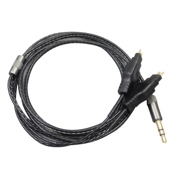Black 1.2m Replacement Cable Earphones Cable Part for HD414/420/430/650/600/580 3.5mm Jack, 4mm Diameter
