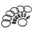 thumbnail image 1 of Black 1.5-Inch Metal Curtain Clip Rings (Set of 20) – Sturdy Drapery Rings with Clips for Curtain Rods, 1 of 1