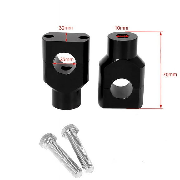 Black 1" Handlebar Risers Mount For Harley Sportster XL1200 XL883 Bobber Chopper