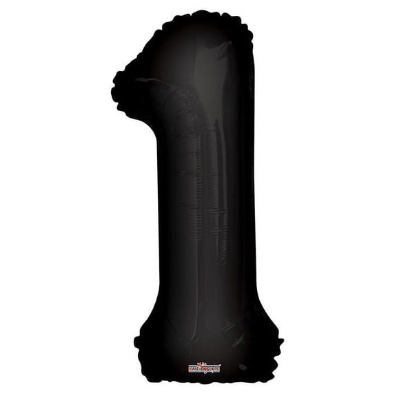 Black #1 Mylar Balloon