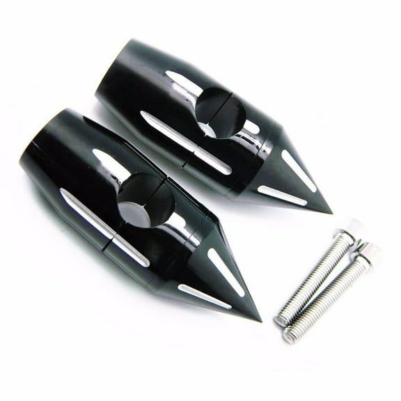 Black 1" Spike Billet Handlebar Riser for Harley Sportster Softail Dyna XL FL 883 1200 Honda Kawasaki Suzuki Yamaha Vintage