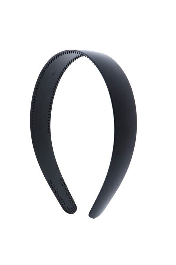 Black 1 inch Plastic Hard Headband with Teeth Head Band Women Girls (Motique Accessories)