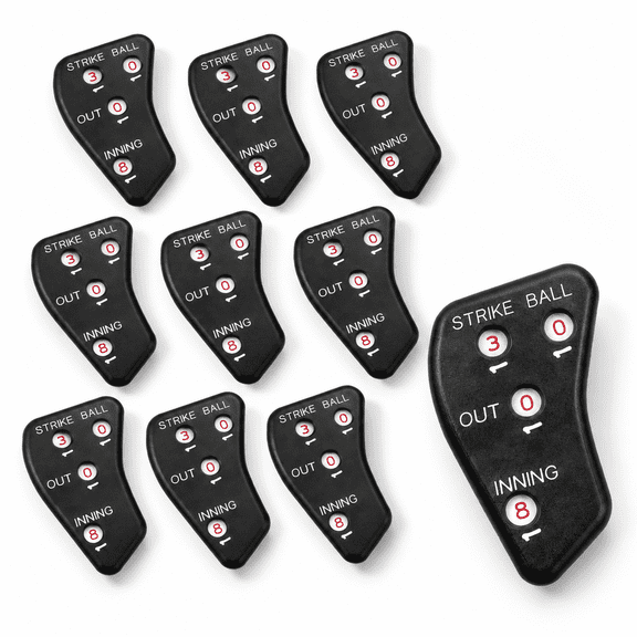 Black 10-Pack 4-Way Umpire Clicker for Tracking Baseball Softball Scores