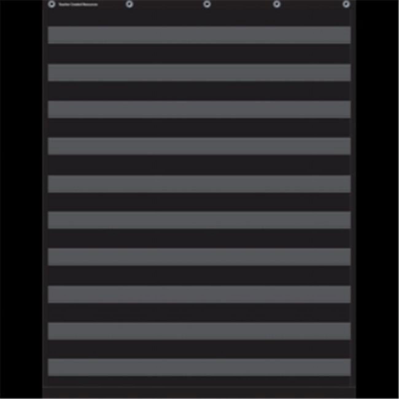 Black 10 Pocket Chart