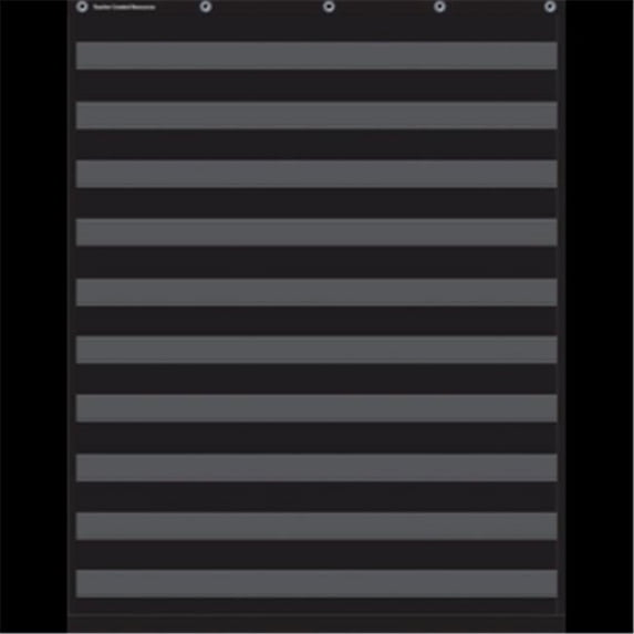 Black 10 Pocket Chart
