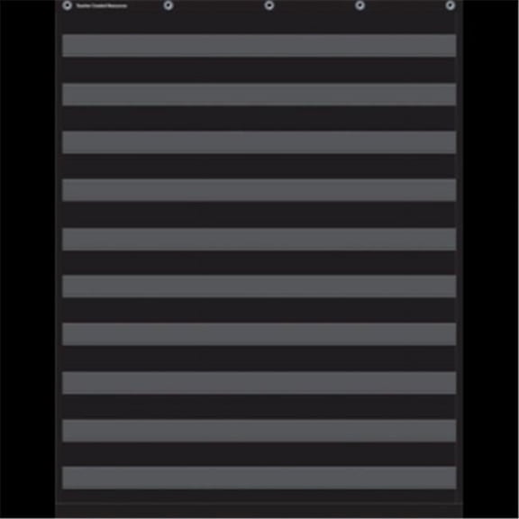 Black 10 Pocket Chart