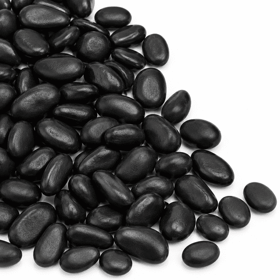 Black 10 Pounds Polished Decorative River Rock Pebbles For Landscaping And Home Decor