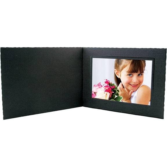 Black 10" x 8" Professional Photo Folders - Pack of 100