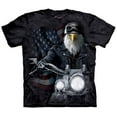 thumbnail image 1 of Black 100% Cotton Biker Stryker Realistic Graphic T-Shirt, 1 of 1