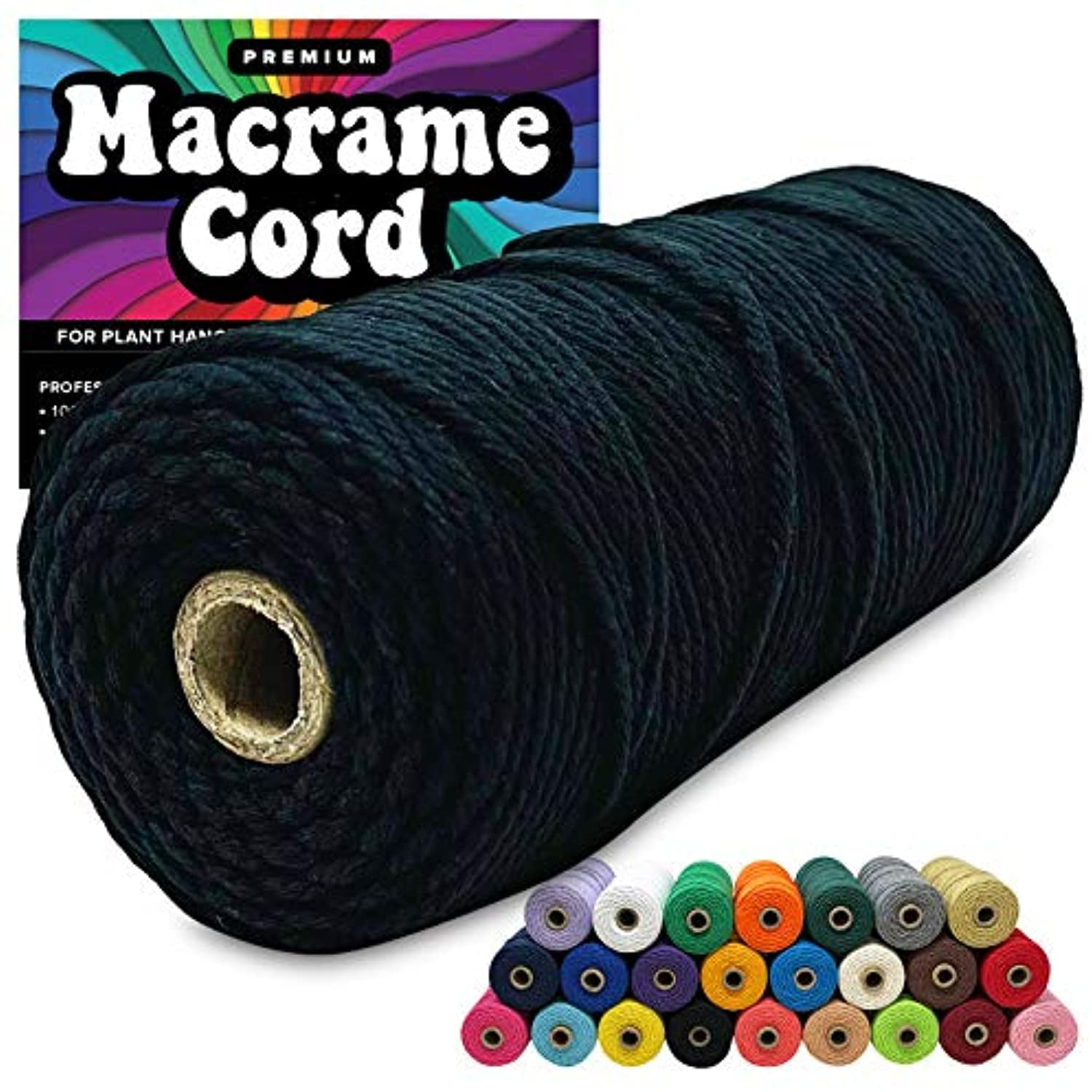 Buy wholesale Macrame Cord Rope Twine 3 ply Twist 3mm x 1000m or 335m 3  strands cotton cord string DARK PURPLE