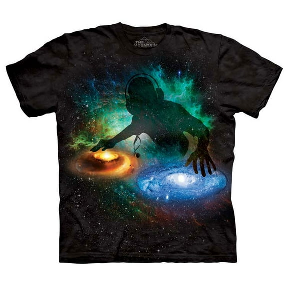 Black 100% Cotton Galaxy Graphic Novelty T-Shirt
