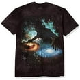 thumbnail image 1 of Black 100% Cotton Galaxy Graphic Novelty T-Shirt, 1 of 6