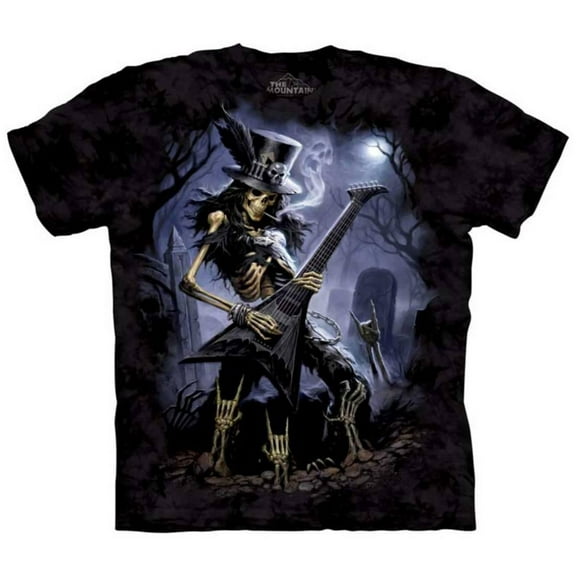 Black 100% Cotton Play Dead Graphic Novelty T-Shirt