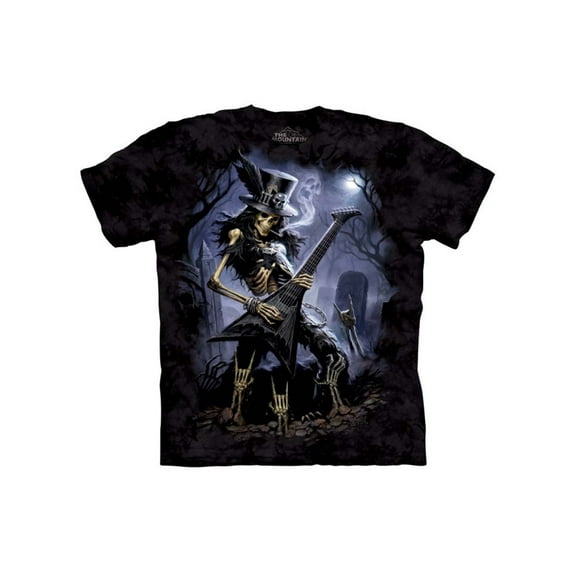 Black 100% Cotton Play Dead Graphic Novelty T-Shirt