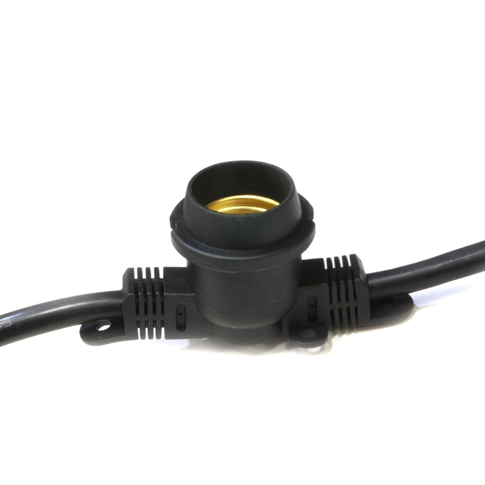 Black 100-Foot Outdoor Commercial LED String Light