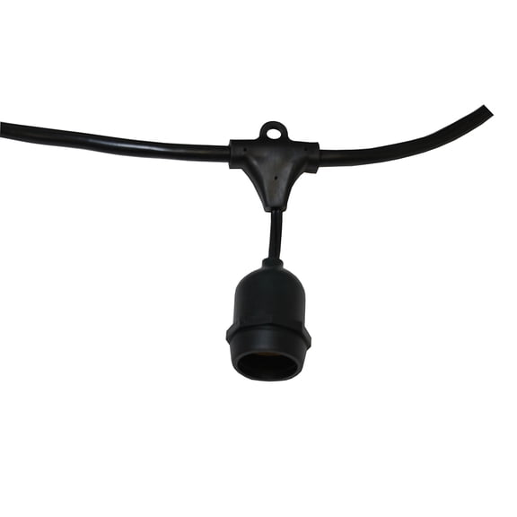 Black 100-Foot Suspended Medium Base String Light