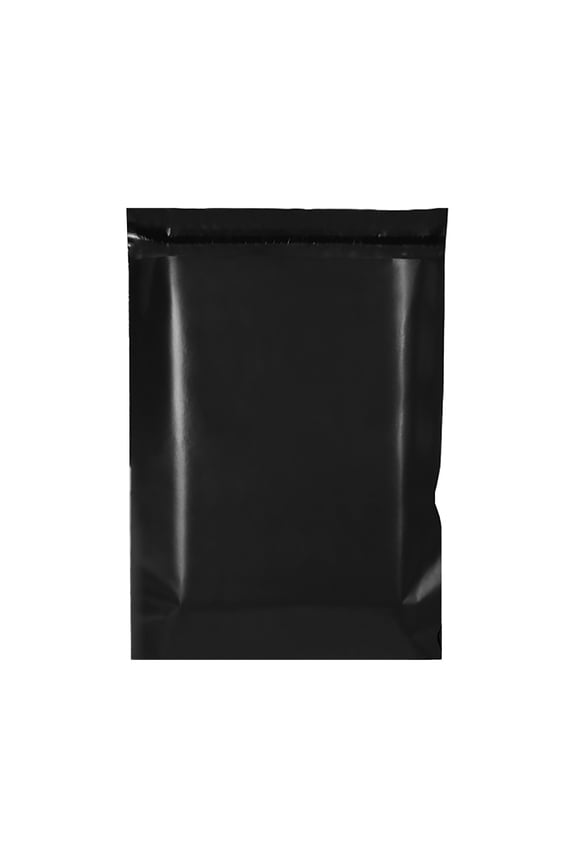 Black 100-Pack PE Mailing Bags, 25x30cm, Strong Adhesive Seal, Ideal for Clothing & Small Business Shipping (1 roll)