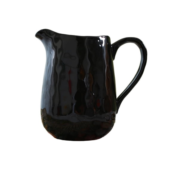 Black 1000ml Ceramic Milk Pitcher Large Capacity Cold Water Jug Sauce Jug Gravy Boat