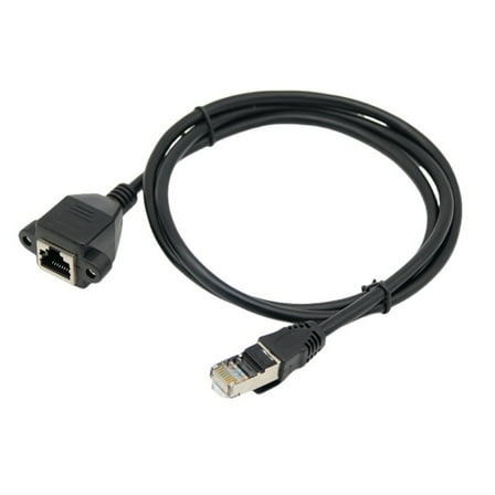 Black 100M Cat5e Extension Cable Line RJ45 Male to Female for Home Offices Use