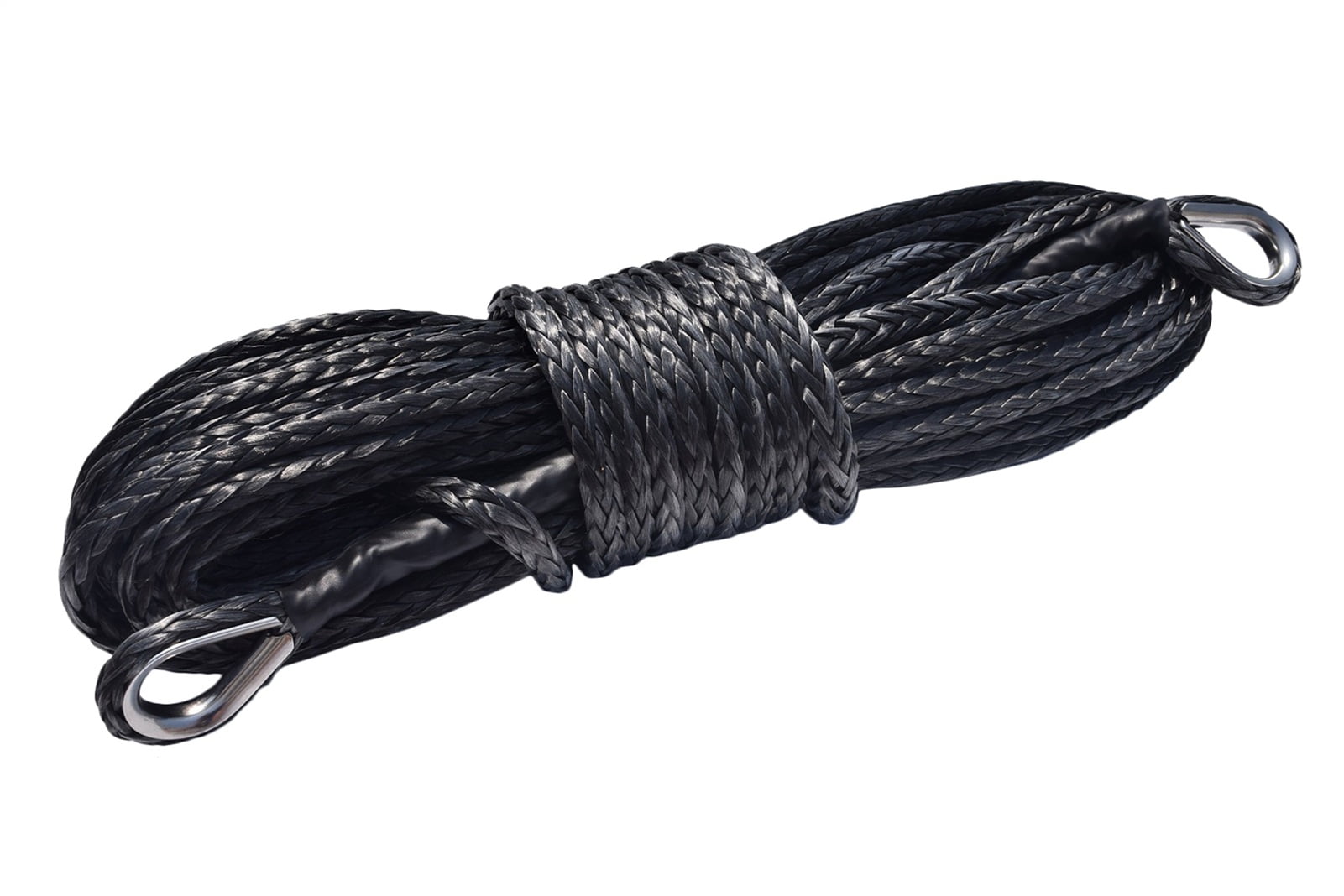 Black 10mm*26m Synthetic Winch Cable,Winch Rope Extension,Off-Road Rope,Extension Rope For ATV UTV SUV ,Hard and Durable Material