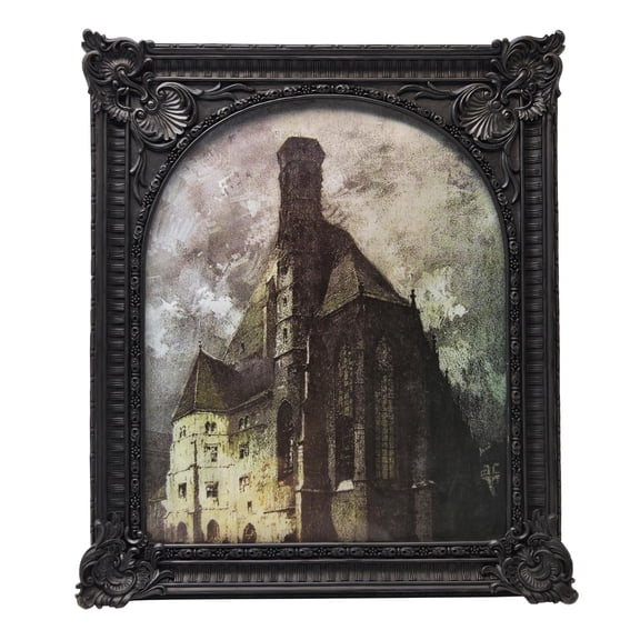 Black 11x14 Antique Ornate Arched Picture Frame for Wall or Tabletop Display