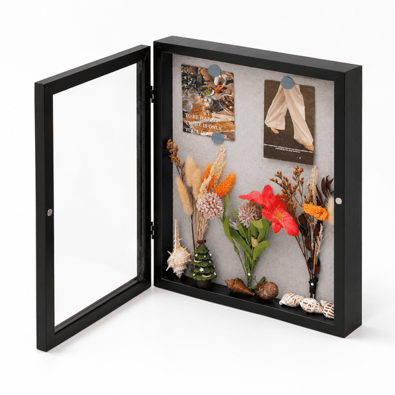 Black 11x14 Unbranded Shadow Box Frame for Photos Medals and Memorabilia