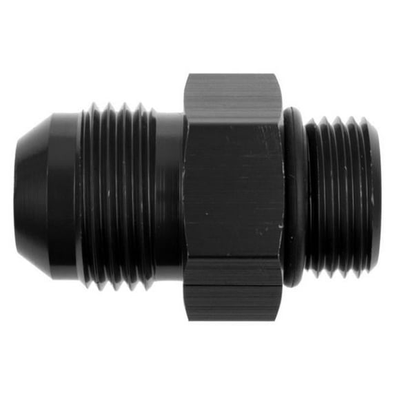 Black -12 Male To -12 Female O-Ring 920 Series High Flow Radius AN Port Adapter, Black