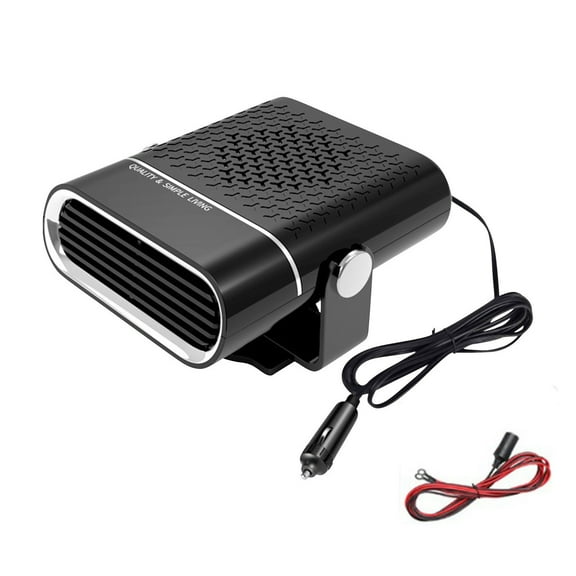 Black 12V Car Heater With Fast Heating Technology For Vehicle Interior In Cold Months